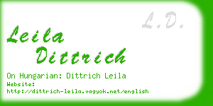 leila dittrich business card